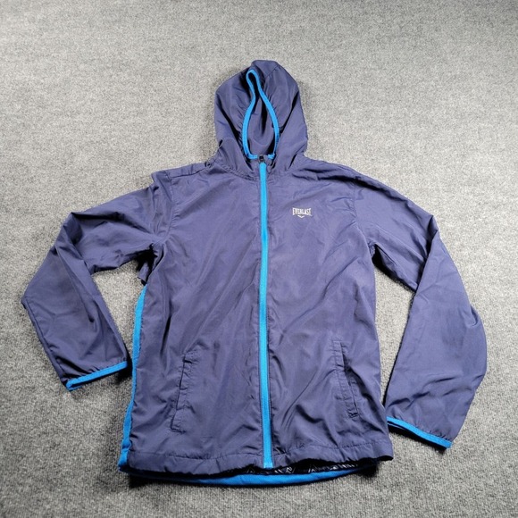 Everlast Windbreaker Men XL Blue Zip Up Lightweight Jacket Athletic Outdoor - Picture 1 of 7